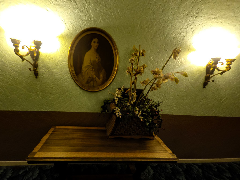 Interior of the haunted Cary House Hotel. 