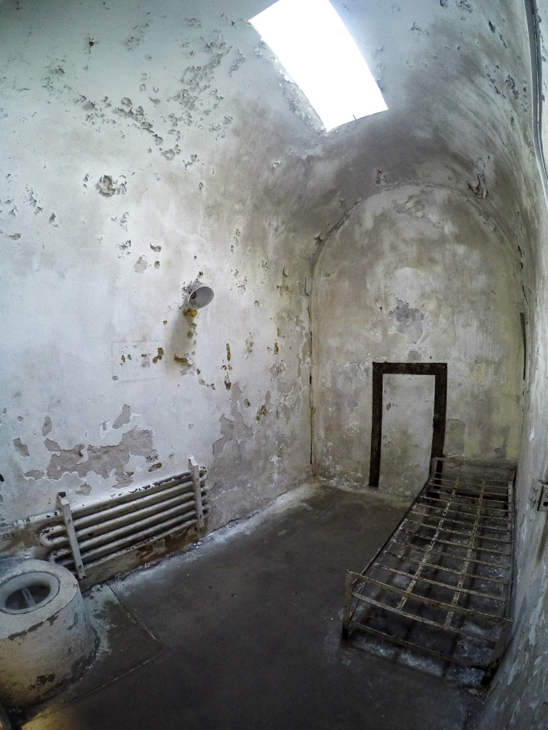 Solitary confinement cell. 