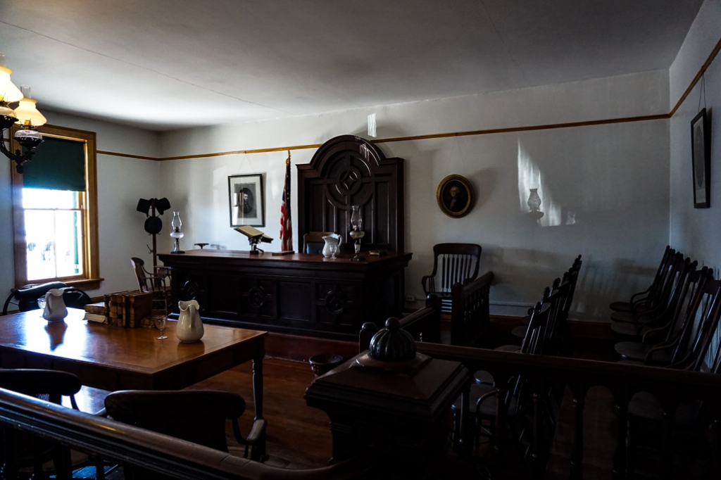 Courtroom in Whaley House. 