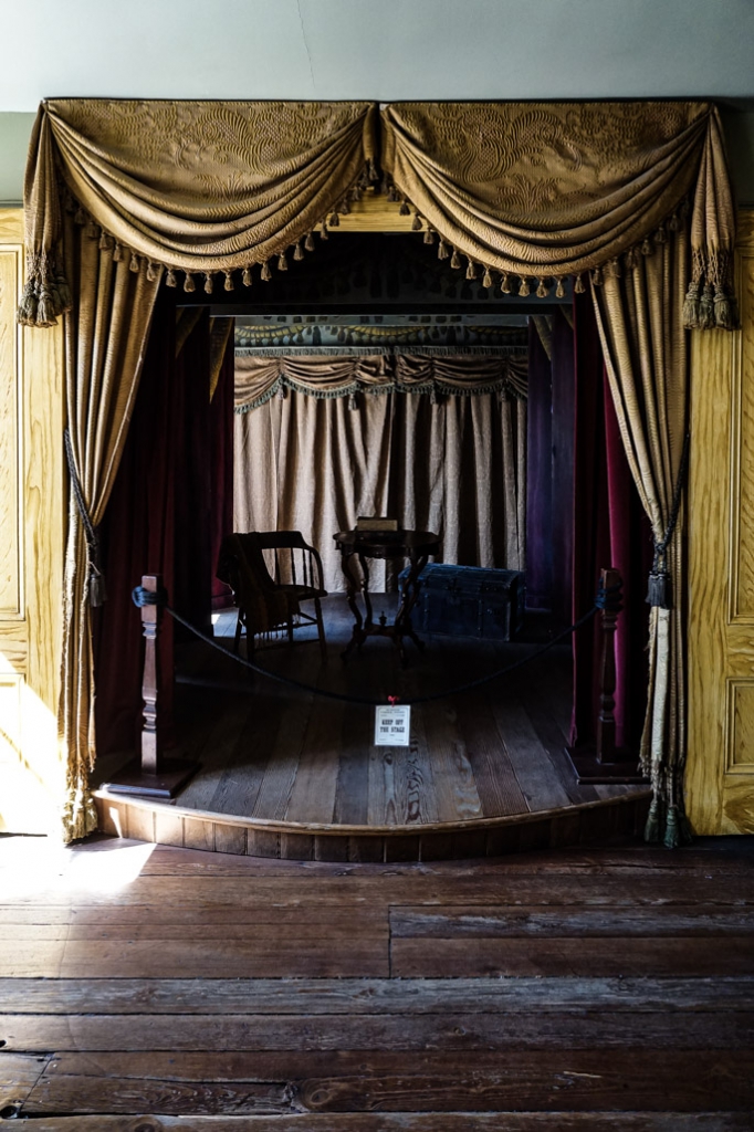 Theater inside spooky Whaley House. 