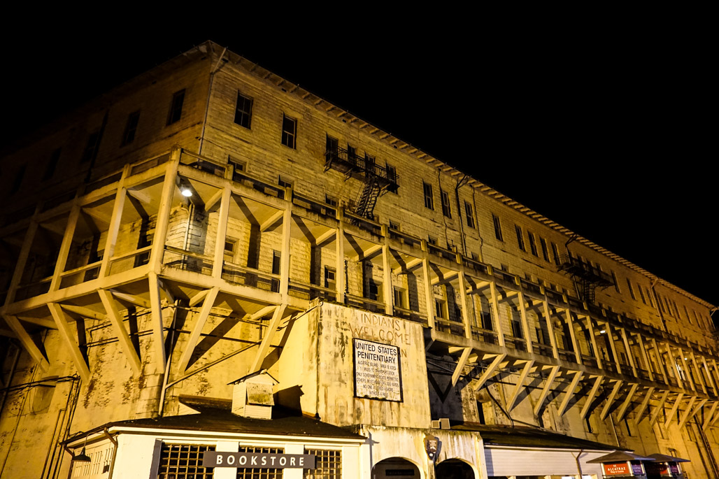 Haunted prison Alcatraz Federal Penitentiary. 