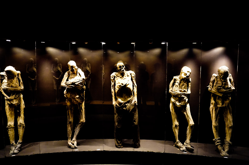 Mummies on display in this creepy Guanajuato museum in Mexico. 
