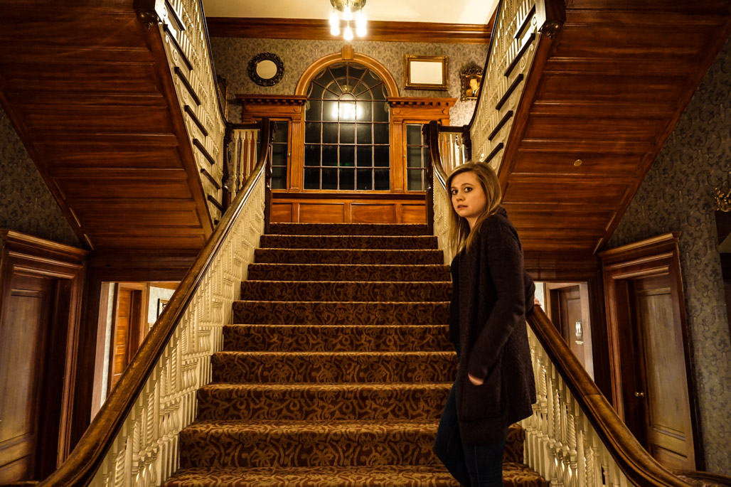 haunted staircase at the Stanley Hotel. 