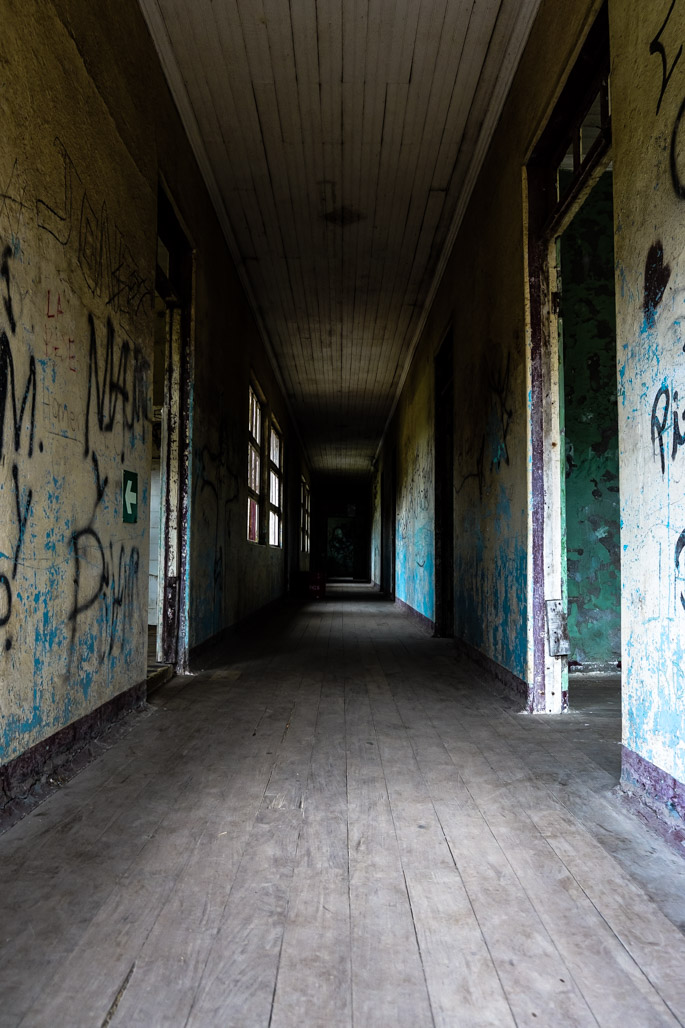 Hallways that are haunted at the Duran Sanatorium, Costa Rica. 