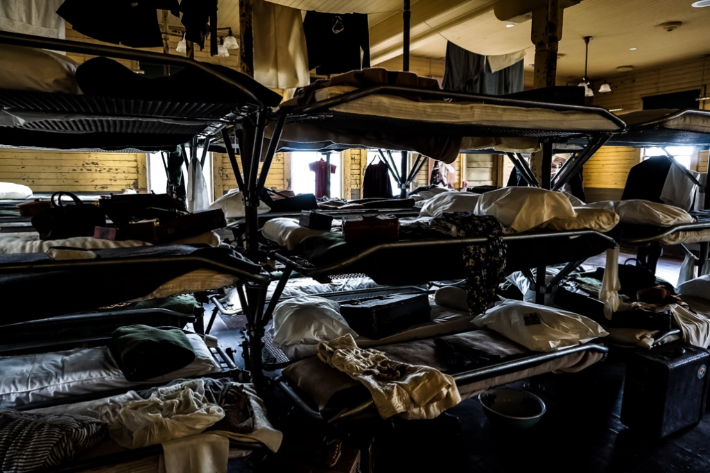 Living quarters inside Angel Island's haunted Immigration Station. 