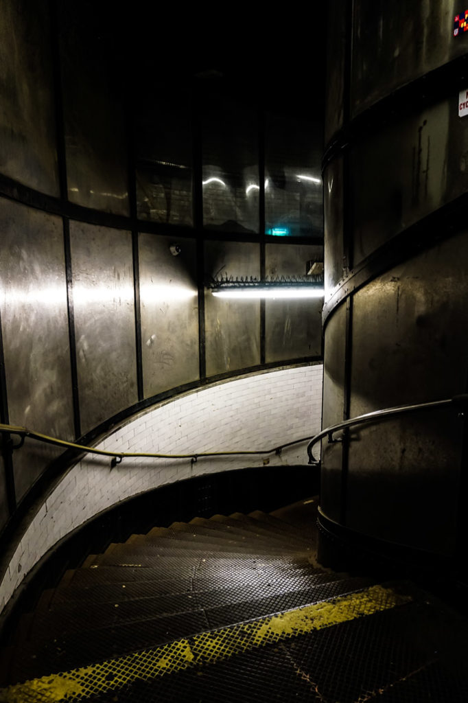 Stairway of the Greenwich Foot Tunnel. 