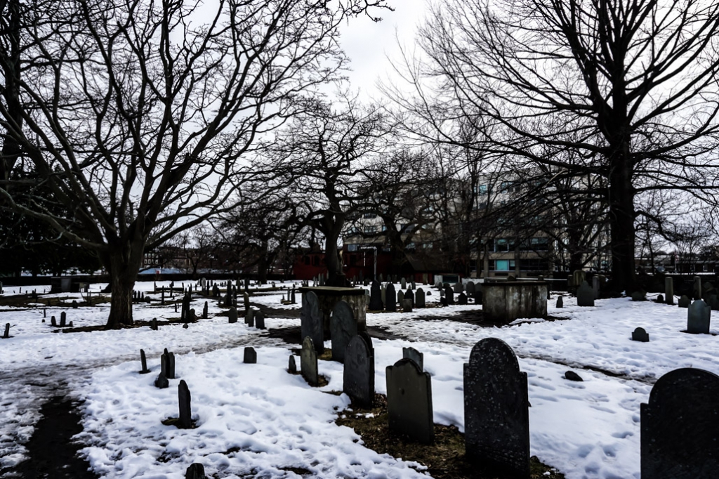 Salem, Massachusetts haunted cemetery. 