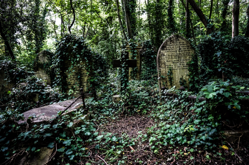 London's Highgate Cemetery is haunted by a vampire. 