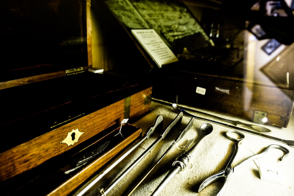 Surgery tools in London's Old Operating Theatre. 