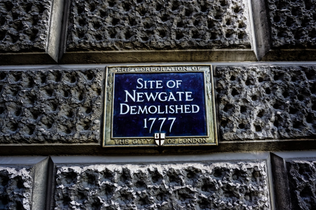 Demolished Newgate Prison in London. 