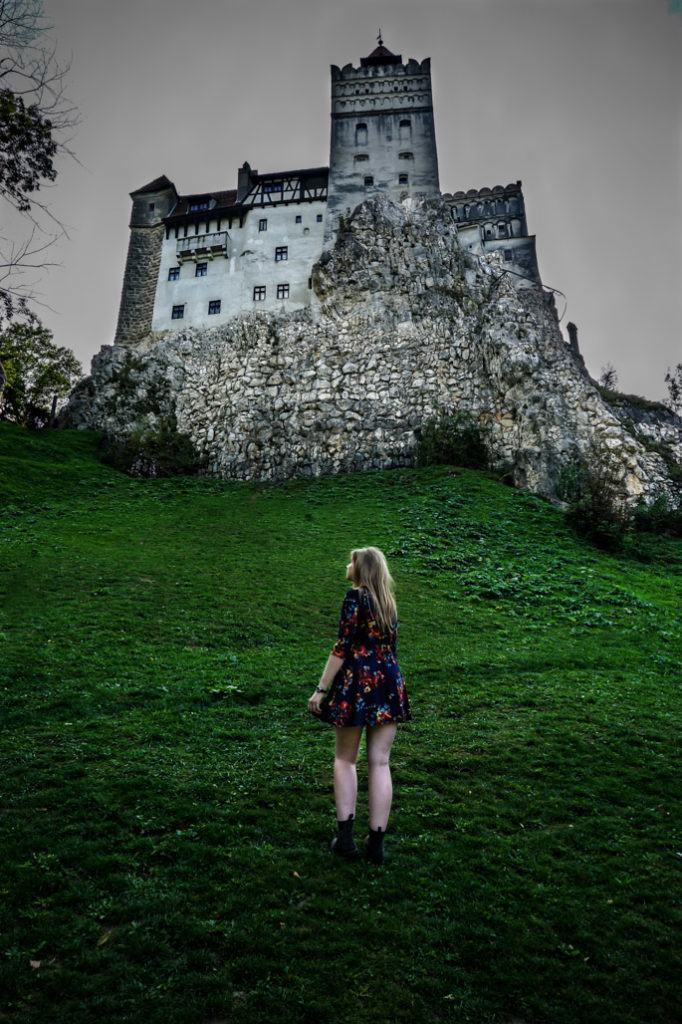 Haunted Bran Castle looking over Transylvania. 