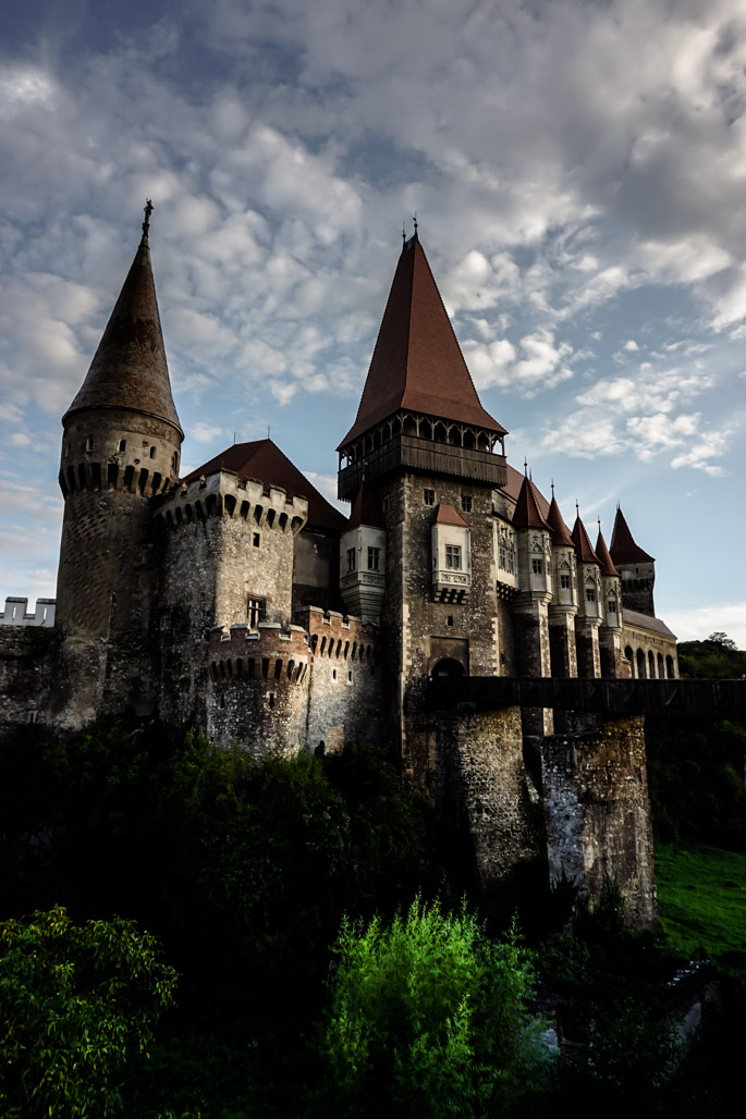 Haunted Corvin Castle in Romania. 