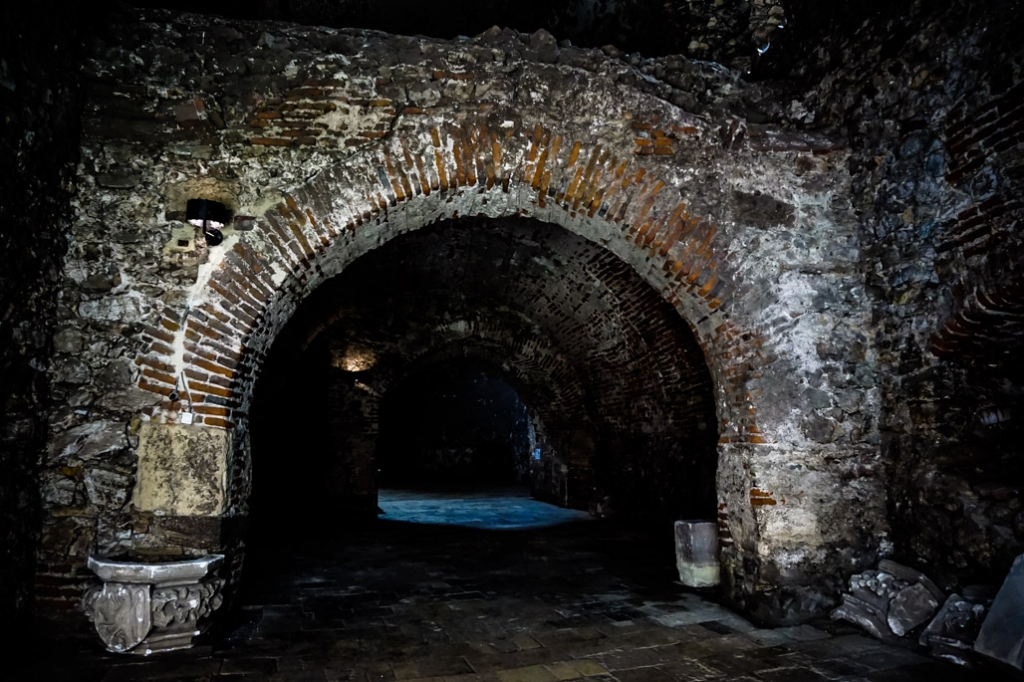 Dark rooms of the castle. 