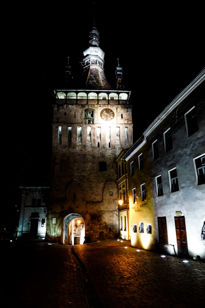 The haunted old clock tower of Sighisoara.