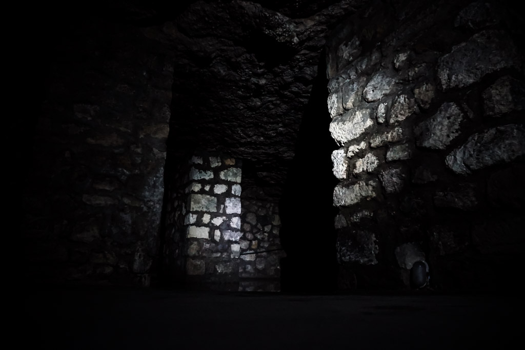 Dark tunnels of Buda Labyrinth