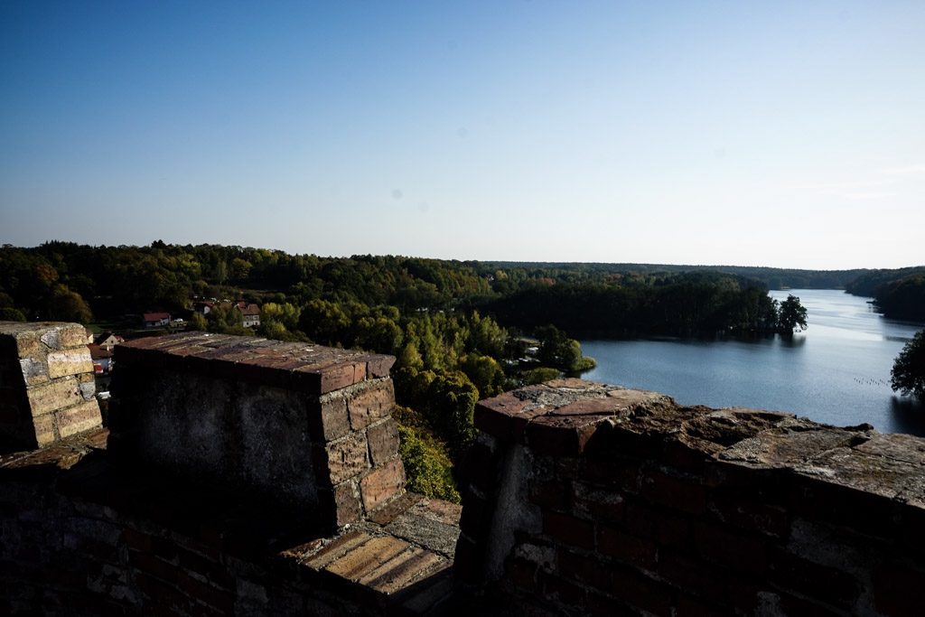 Lagow lake from castle tower. 