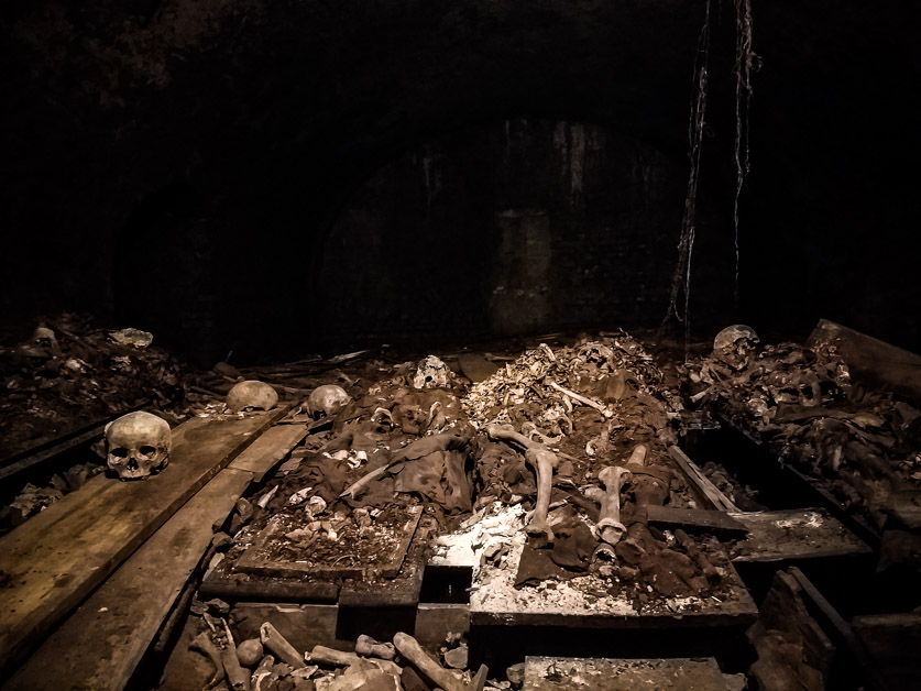 Catacombs under Vienna, Austria. 