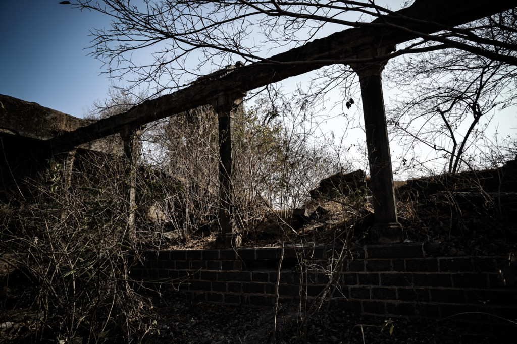 Ruins of a haunted abandoned mansion in Pune, India. 