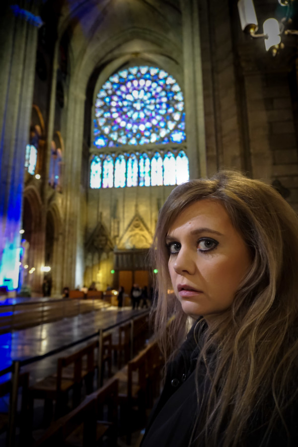 Inside the Notre Dame. 