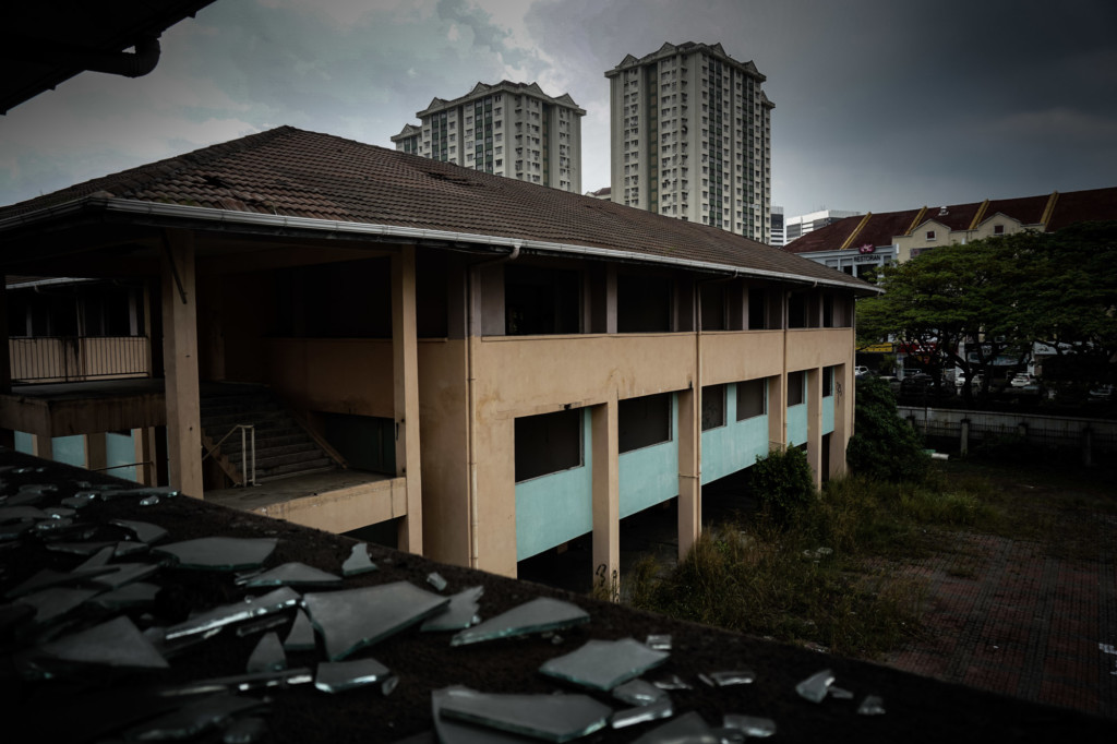 Abandoned school in Kuala Lumpur, Malaysia. 