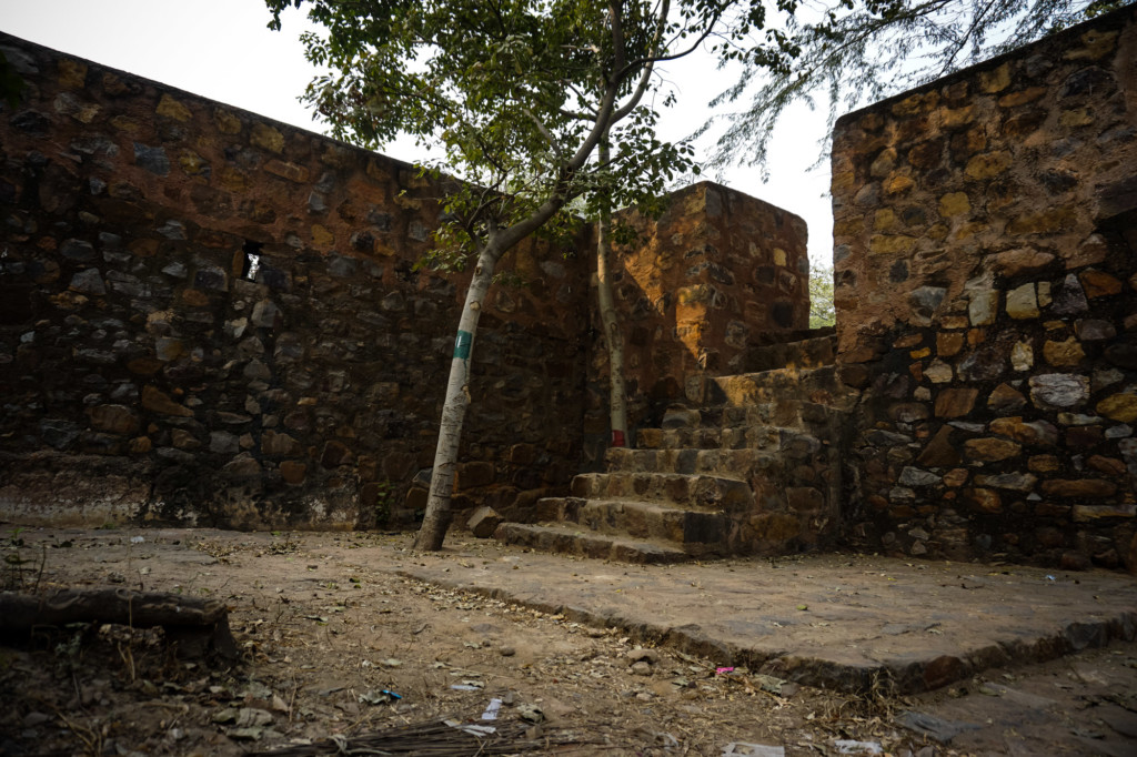 The ruin of Bhuli Bhatiyari ka Mahal in Delhi, India. 