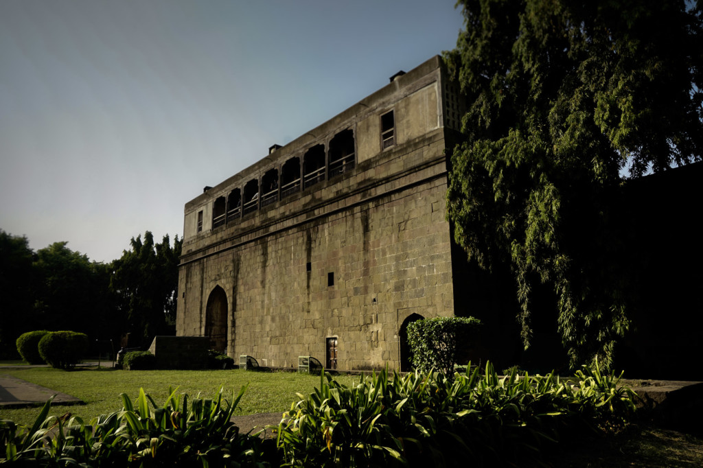 Garden inside of Pune's Shaniwar Wada Fort. 