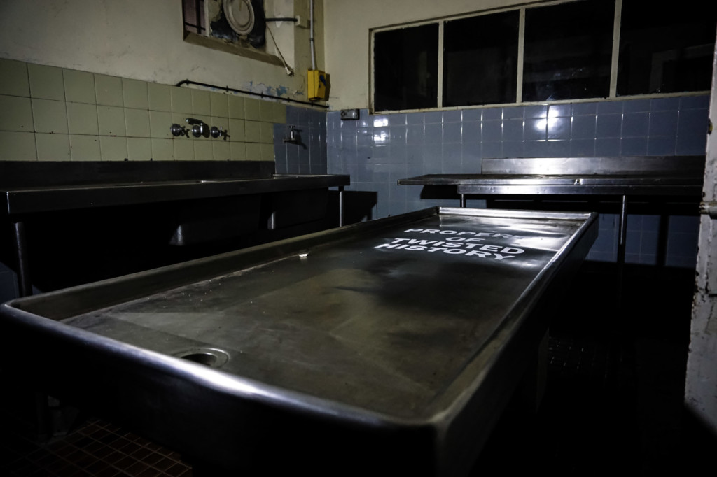 Old Geelong Gaol morgue table. 