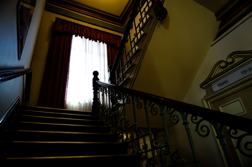 Stairs inside haunted theater of Tasmania. 