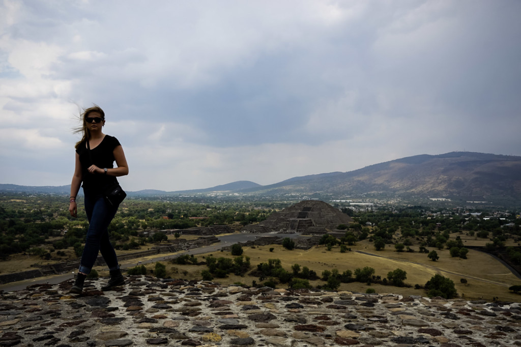 Exploring an ancient lost city and its pyramids in Mexico, Teotihuacan. 