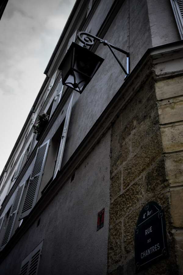 Rue Des Chantres haunted street in Paris. 