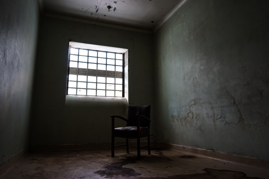 Chair inside the haunted asylum. 