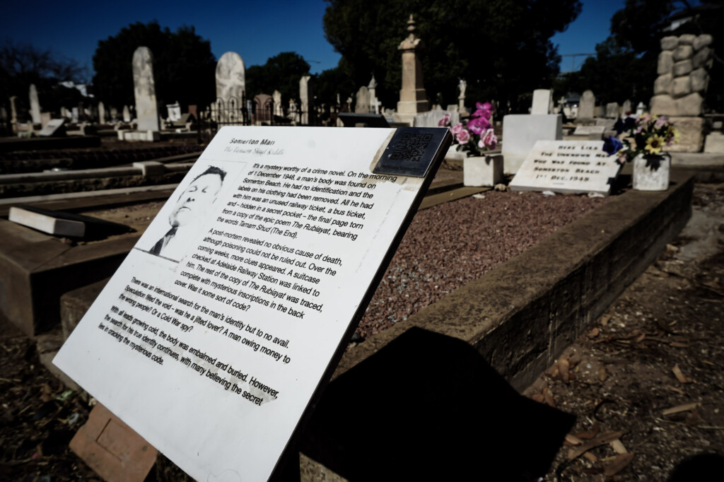 West Terrace Cemetery has the Somerton Man's grave. 