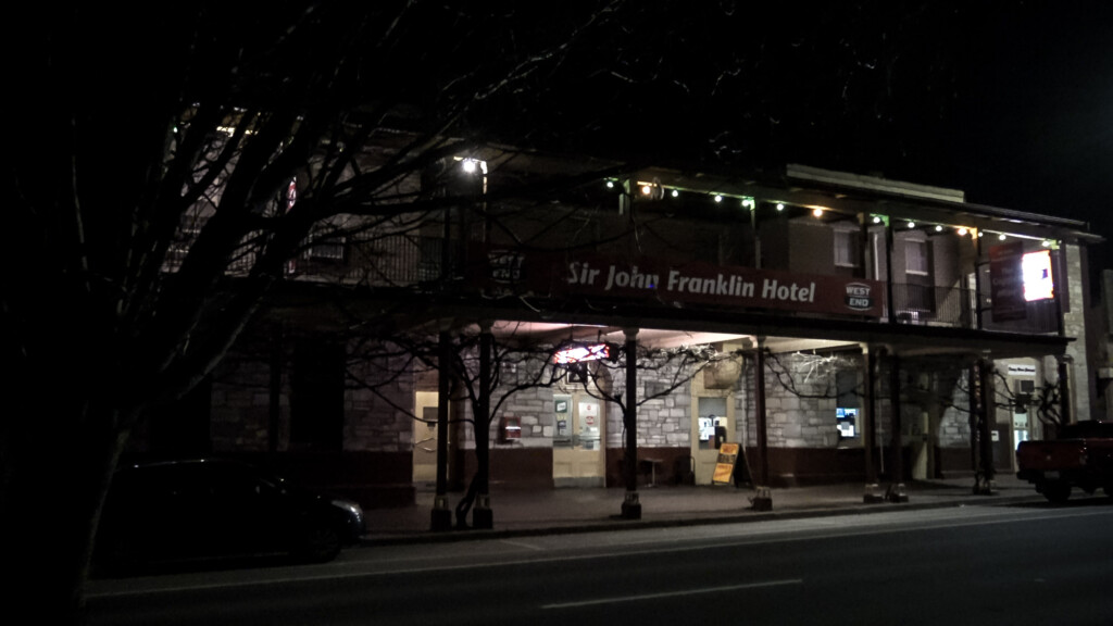 Outside a haunted hotel in Kapunda, South Australia. 