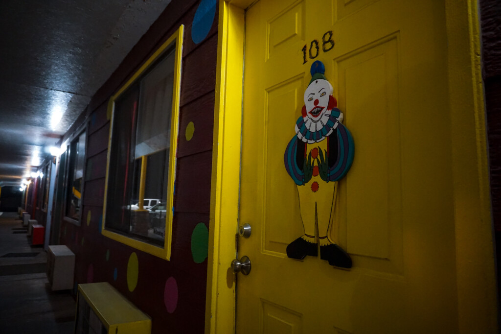 Most haunted room at the Clown Motel, 108. 