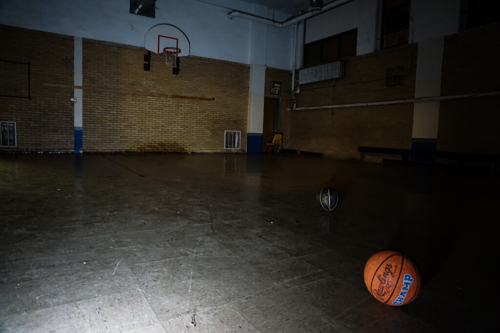 Haunted basketball court. 