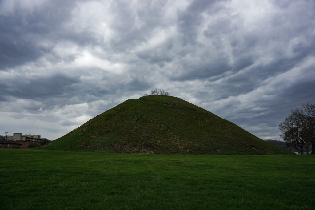 Moundsville mound in West Virginia. 