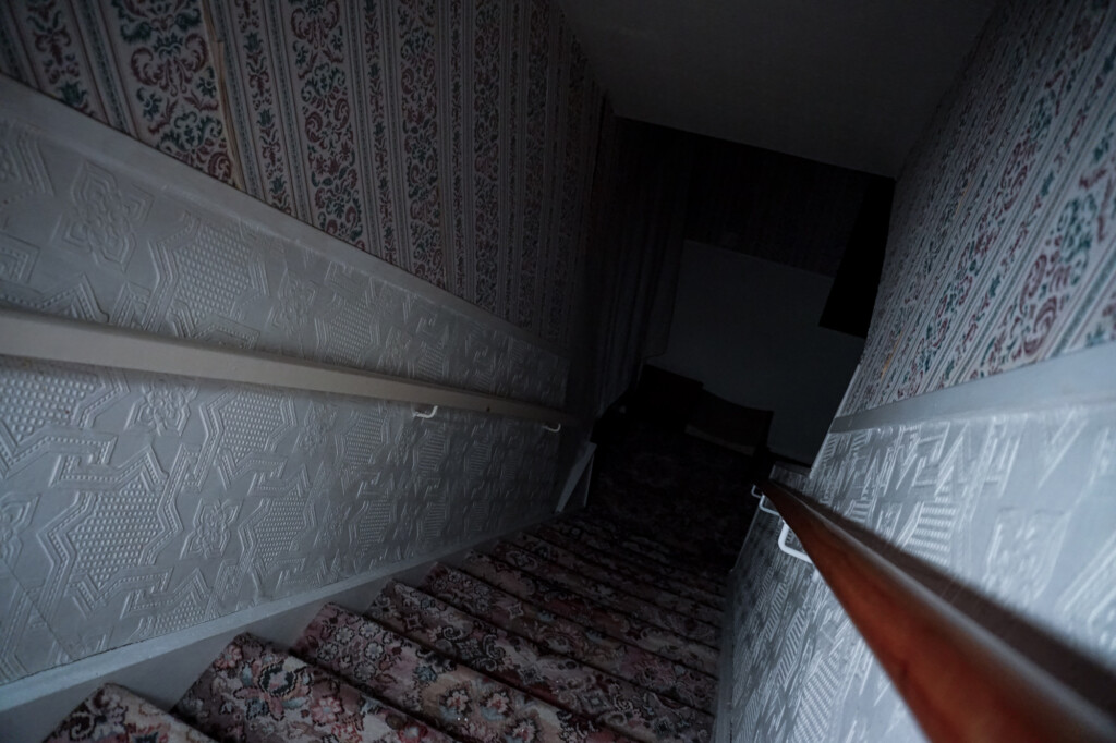 staircase at the haunted house in Pontefract. 