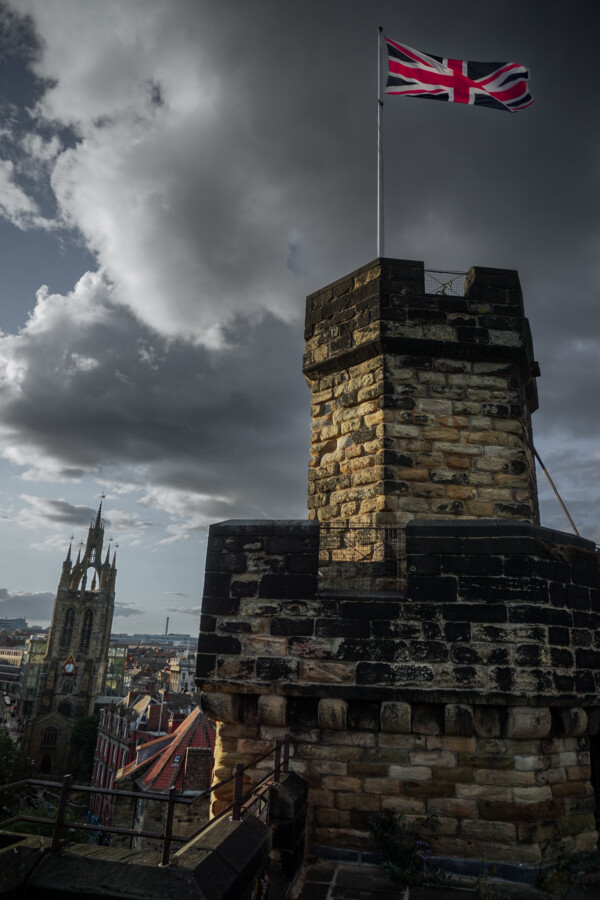 Newcastle Castle city view. 