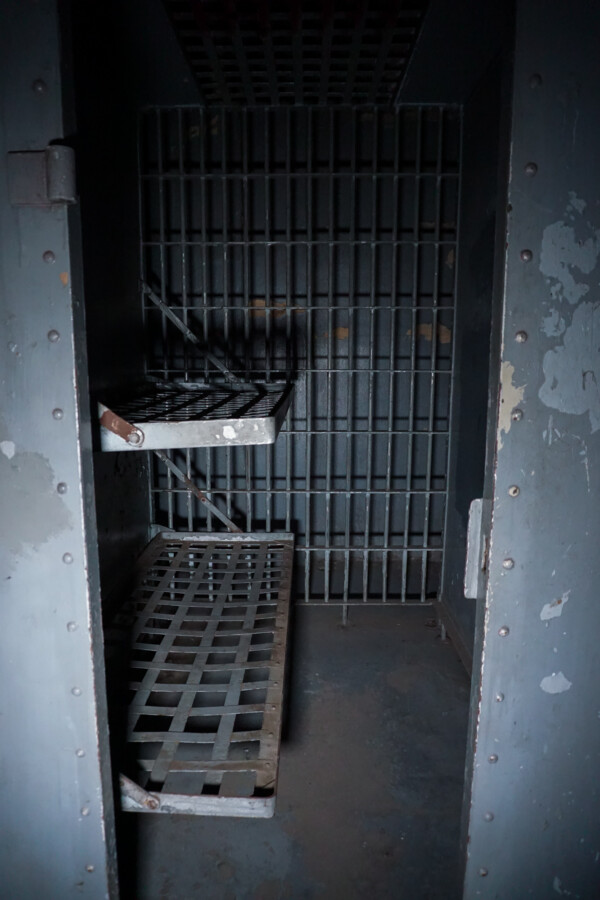Cell inside haunted jail of Arizona. 